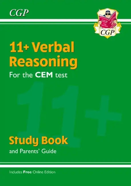 11+ CEM Verbal Reasoning Study Book (with Parents’ Guide & Online Edition) by CGP Books