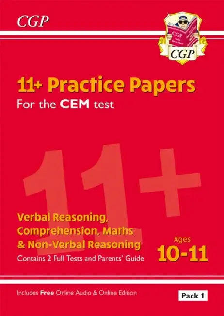 11+ CEM Practice Papers: Ages 10-11 - Pack 1 (with Parents' Guide & Online Edition) by CGP Books