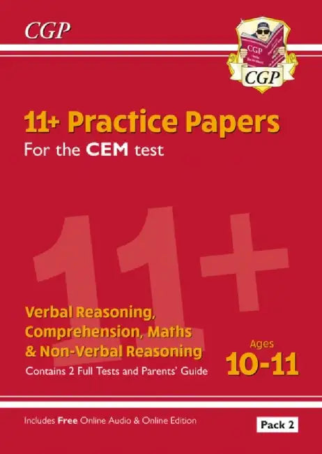 11+ CEM Practice Papers: Ages 10-11 - Pack 2 (with Parents' Guide & Online Edition) by CGP Books