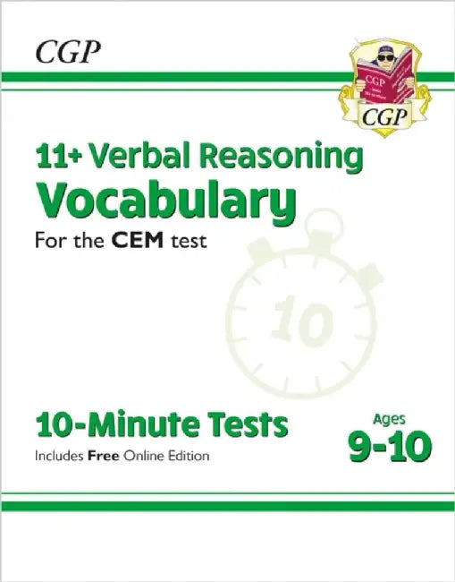 11+ CEM 10-Minute Tests: Verbal Reasoning Vocabulary - Ages 9-10 (with Online Edition) by CGP Books