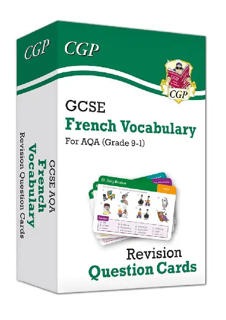 GCSE AQA French: Vocabulary Revision Question Cards (For exams in 2025) by CGP Books