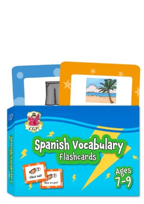 Spanish Vocabulary Flashcards for Ages 7-9 (with Free Online Audio) by CGP Books