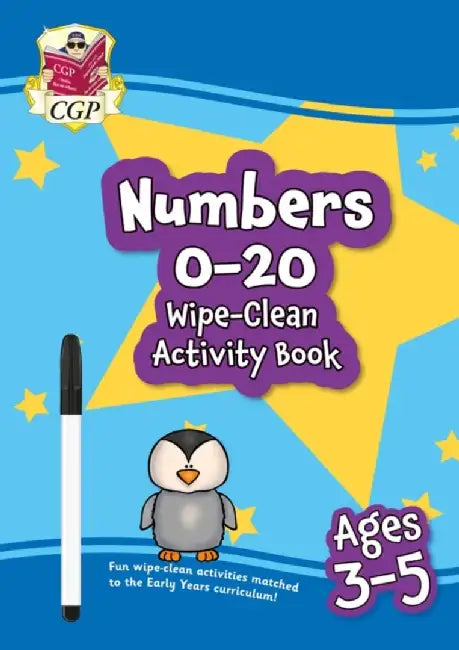 Numbers 0-20 Wipe-Clean Activity Book for Ages 3-5 (with pen) by CGP Books