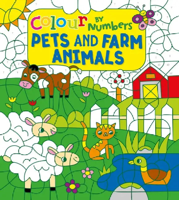 Colour by Numbers: Pets and Farm Animals by Claire Stamper