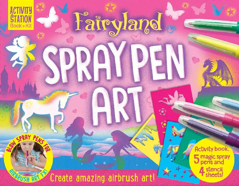 Activity Station Gift Box: Fairyland Spray Pen Art by Susie Linn