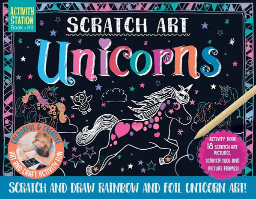 Activity Station Gift Box: Scratch Art Unicorns by Cordelia Nash
