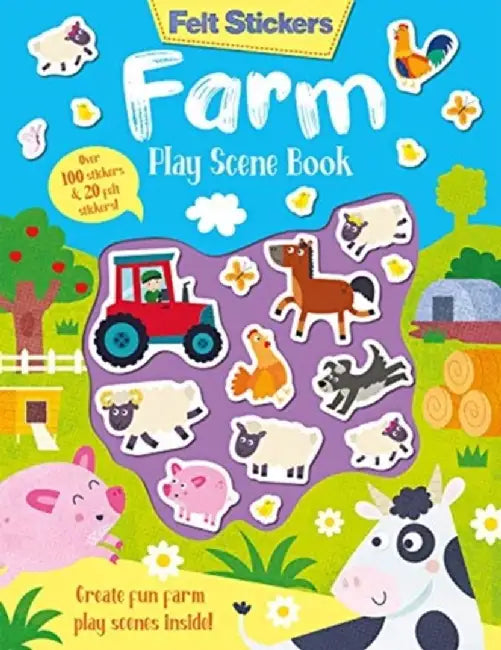 Felt Stickers Farm Play Scene Book by Kit Elliot