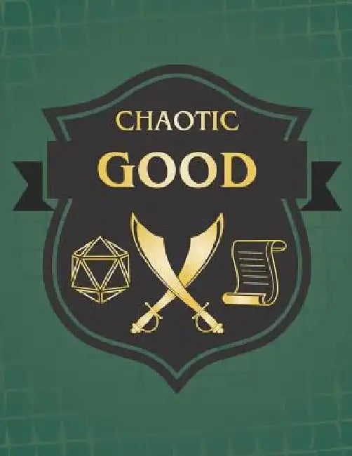 Chaotic Good: RPG Themed Mapping and Notes Book - Dark Green Theme by Puddingpie Notebooks