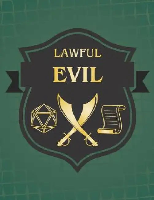 Lawful Evil: RPG Themed Mapping and Notes Book - Dark Green Theme by Puddingpie Notebooks