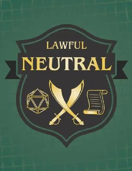 Lawful Neutral: RPG Themed Mapping and Notes Book - Dark Green Theme by Puddingpie Notebooks
