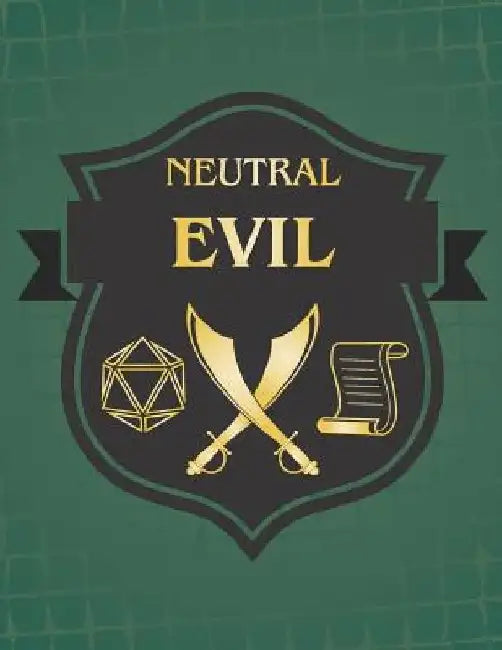Neutral Evil: RPG Themed Mapping and Notes Book - Dark Green Theme by Puddingpie Notebooks
