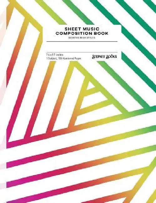Sheet Music Composition Book: Geometric Prism (Style B), Numbered Pages by Stepney Books