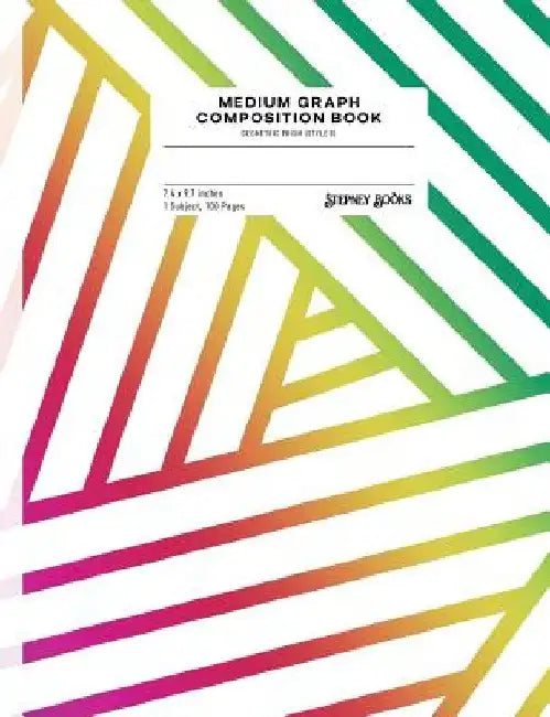 Medium Graph Composition Book: Geometric Prism (Style B) by Stepney Books