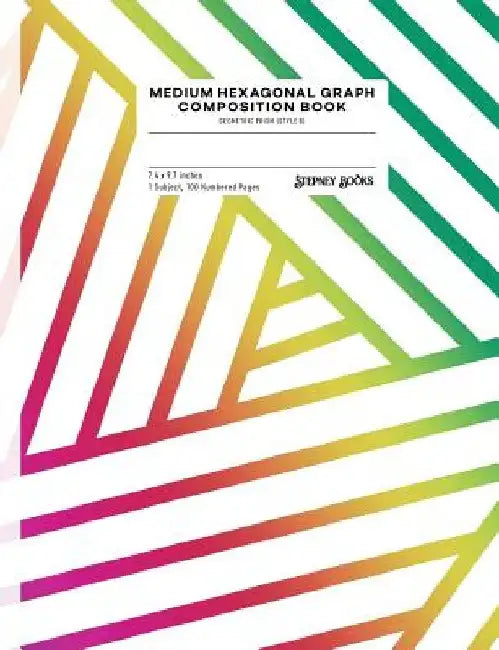 Medium Hexagonal Graph Composition Book: Geometric Prism (Style B), Numbered Pages by Stepney Books