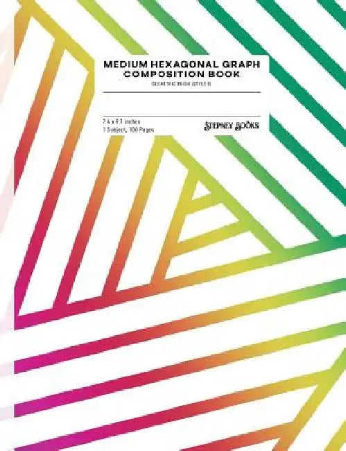 Medium Hexagonal Graph Composition Book: Geometric Prism (Style B) by Stepney Books