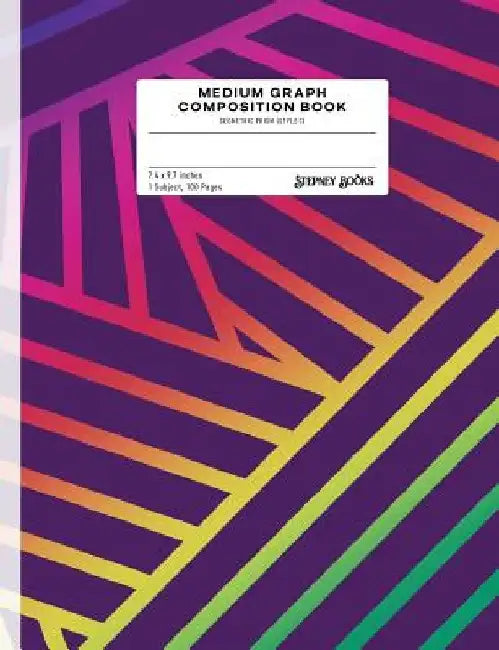 Medium Graph Composition Book: Geometric Prism (Style C) by Stepney Books