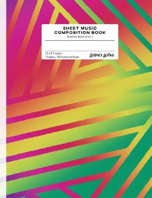 Sheet Music Composition Book: Geometric Prism (Style E), Numbered Pages by Stepney Books