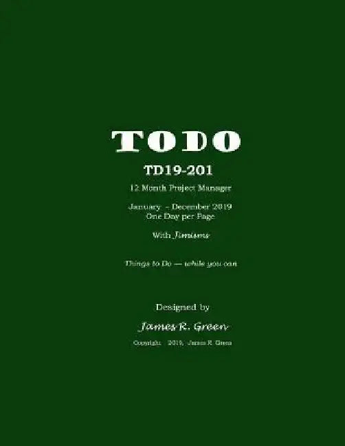 Td19-201: A Personal Productivity Tool by James R. Green