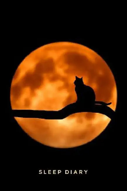 Sleep Diary Full Moon Cat by Golding Notebooks