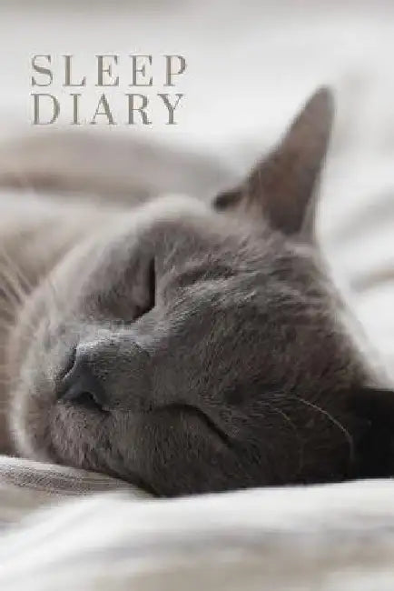 Sleep Diary Sleepy Russian Blue Cat by Golding Notebooks