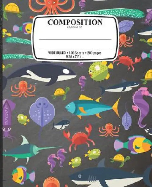 Composition Notebook: Notebook for School Office Home Student Teacher Use Wide Ruled - 100 Sheets - 200 Pages - 9 1/4 X 7 1/2 In. / 24.77 X 19.0cm by Feathered Friends Publishing