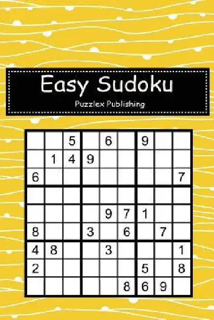 Easy Sudoku: Sudoku Puzzle Game For Beginers With Abstract design pattern cover by Puzzlex Publishing