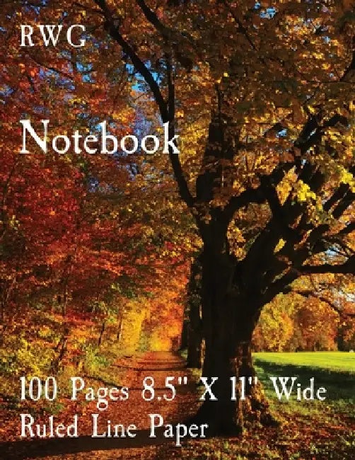 Notebook: 100 Pages 8.5" X 11" Wide Ruled Line Paper by Rwg