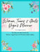 Women, Teens & Girls Yoga's Planner - Weekly Journals & Notebook For Yoga's Lovers - Blue Floral Version: 12 Yoga Poses For Women Daily Activity by Christianah Njoku