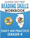 ILLINOIS TEST PREP Reading Skills Workbook Daily IAR Practice Grade 4: Preparation for the Illinois Assessment of Readiness ELA/Literacy Tests by L. Hawas
