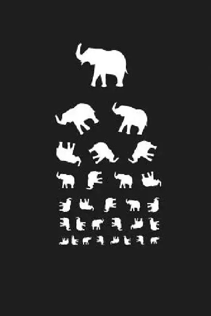 Tumbling Elephants: Animal Eye Chart by Midwest Merchandise