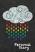 Personal Diary: Rainbow Drops From A Cloud On Chalkboard Design by Sunny Beaches Press