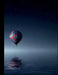 Air Balloon Over Ocean Composition Notebook: 4x4 Graph Paper, 100 sheets-200 pages, 9.75" x 7.5" by Gilded Penguin Publishing