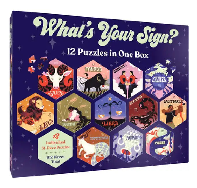 12 Puzzles in One Box: What's Your Sign? by Chronicle Books