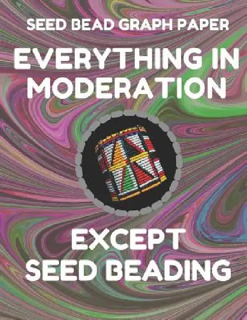 Seed Bead Graph Paper: Book for Designing Seed Beading Patterns, 8.5 by 11 Inches, Large Size, Funny Moderation Dark Swirl Cover by Seed Beading Essentials