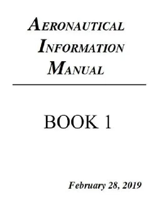Aeronautical Information Manual: Book 1 by Federal Aviation Administration