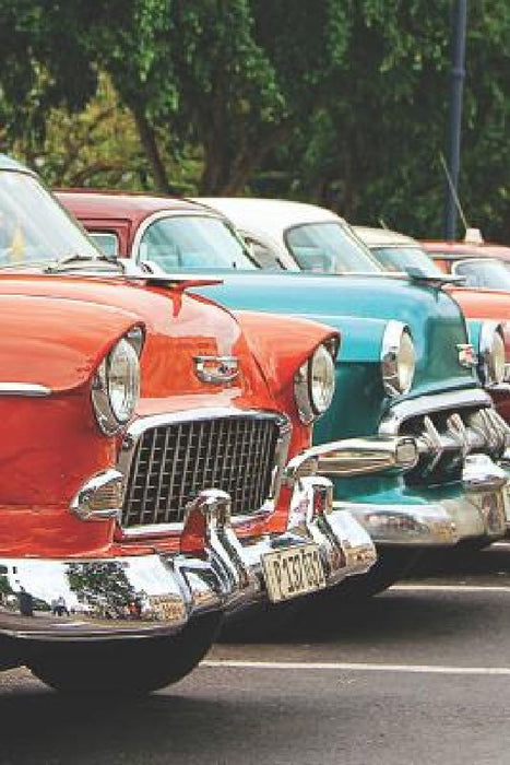 Classic Car 1950s Americana Chemistry Book: Large Hexagon Paper by Rockabilly Necessities