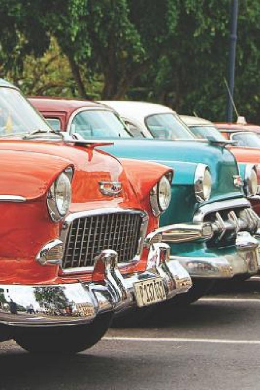 Classic Car 1950s Americana Chemistry Book: Large Hexagon Paper by Rockabilly Necessities