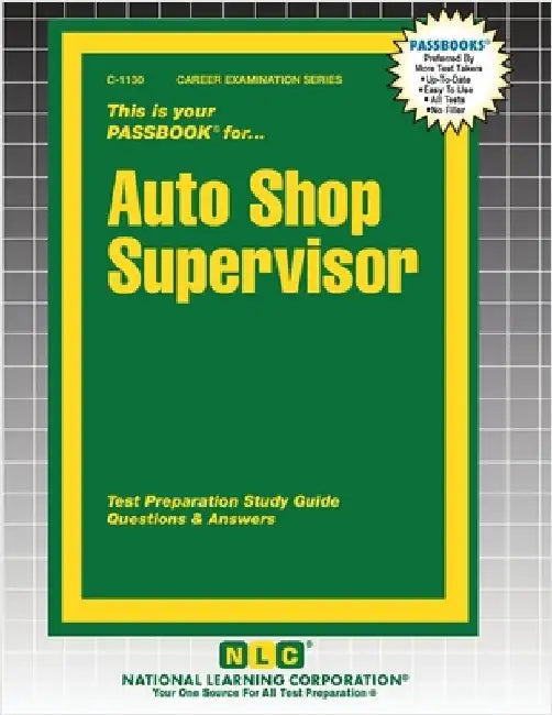 Auto Shop Supervisor by Passbooks
