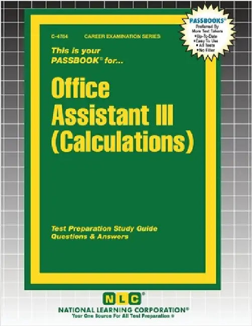 Office Assistant III (Calculations) by Passbooks