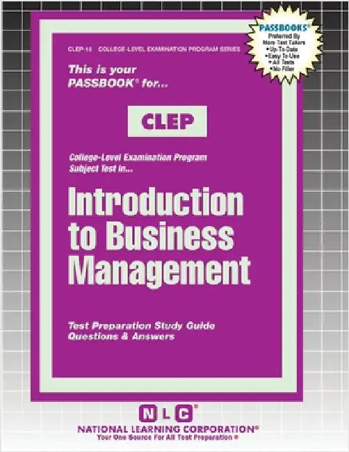 Introduction to Business Management by Passbooks