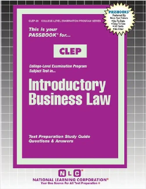 Introductory Business Law by Passbooks