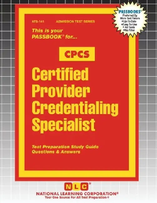 Certified Provider Credentialing Specialist (CPCS) by Passbooks