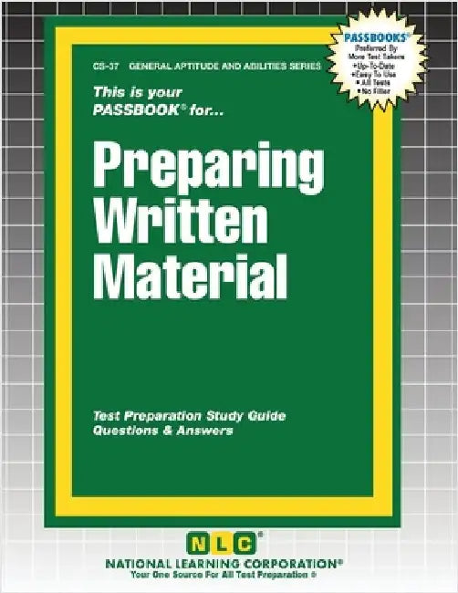 Preparing Written Material by Passbooks