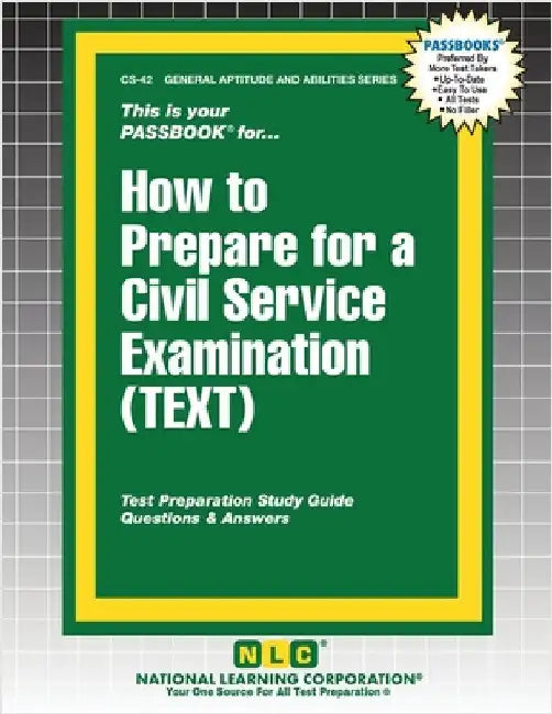 How to Prepare for a Civil Service Examination (TEXT) by Passbooks