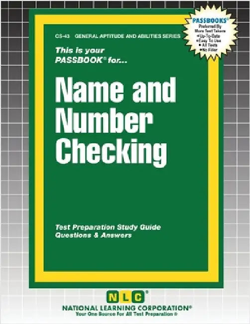 Name and Number Checking by Passbooks