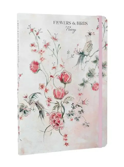 Flowers & Birds Peony A5 Notebook by Lucy Hunter