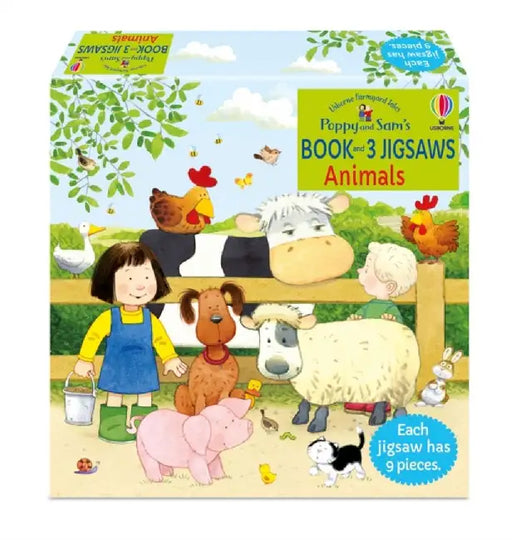 Poppy and Sam's Book and 3 Jigsaws: Animals by Heather Amery
