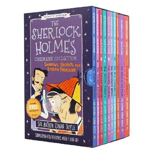 The  Sherlock Holmes Childrens Collection Series 1 Shadows Secrets And Stolen Treasure Easy Classics 10 Book Box Set by Various