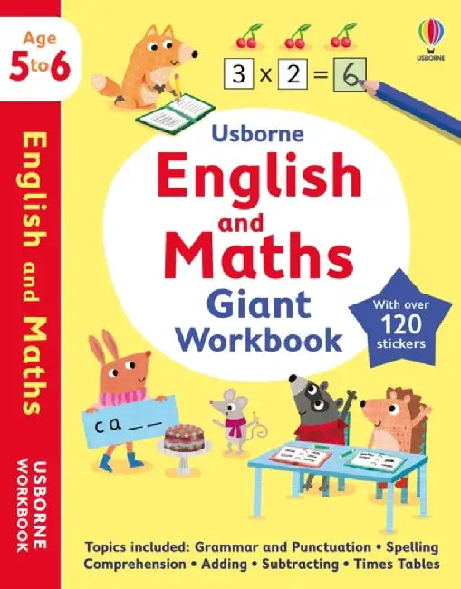 Usborne English and Maths Giant Workbook 5-6 by Holly Bathie