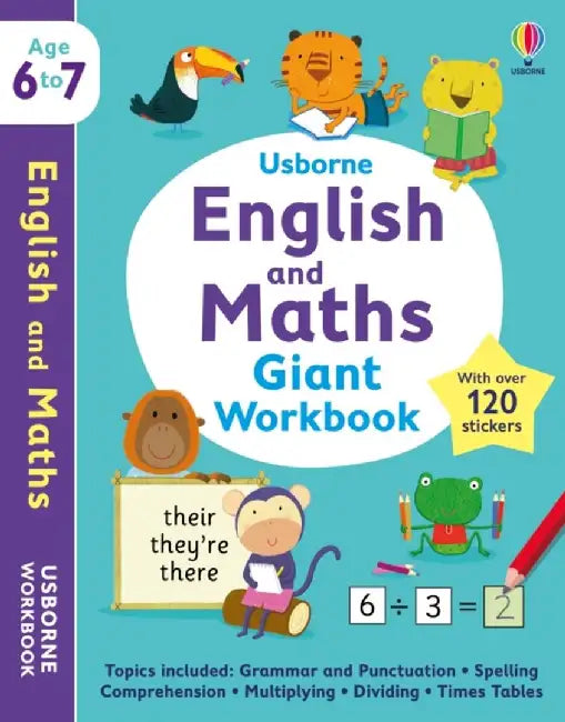 Usborne English and Maths Giant Workbook 6-7 by Holly Bathie
